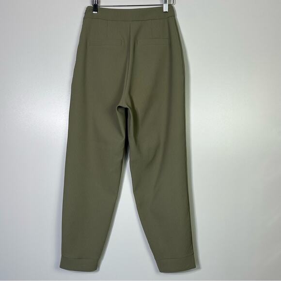 Zara Ribbed Olive Green Pull On Pant Size Small EUC - Picture 6 of 7